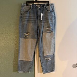 Rue21 Distressed Blue Boyfriend Jeans